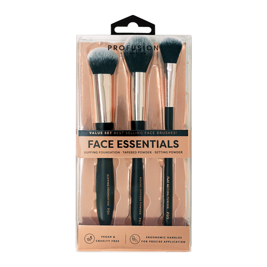 Face Essential 3-Piece Face Brush Set | Elvoro