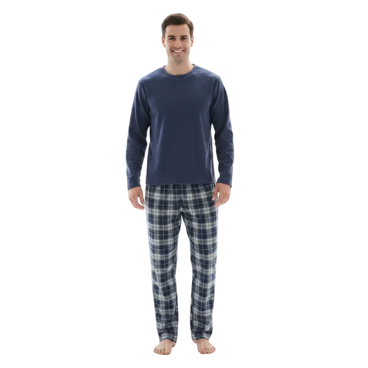 Mens Thermal Pyjama Set: Stay Cozy with Soft Cotton Bottoms (Sizes M-XXL)