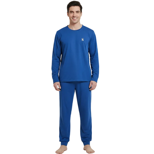 Mens Premium Brushed Fabric Loungewear Set Elevate Your Comfort
