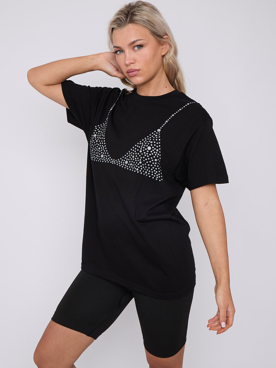 Glitter Bralet Pattern T-Shirt
