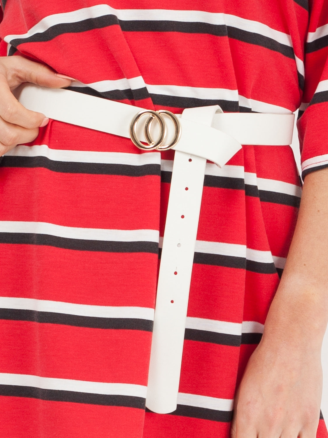 Small Double Circle Buckle Belt