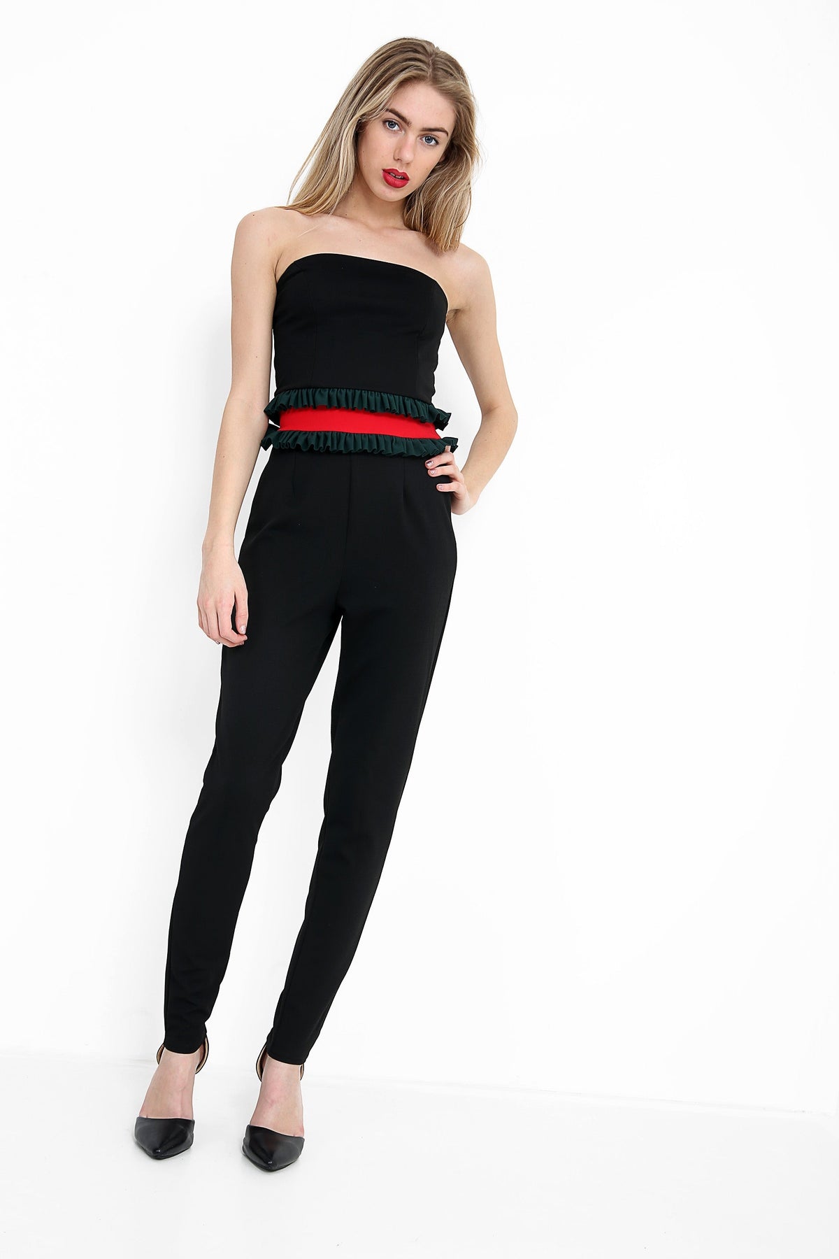 Bandeau Ruffle Jumpsuit