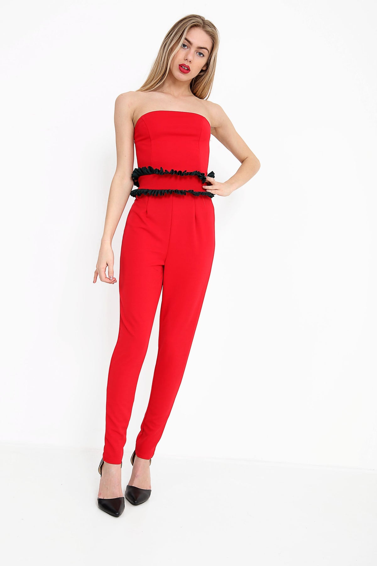 Bandeau Ruffle Jumpsuit