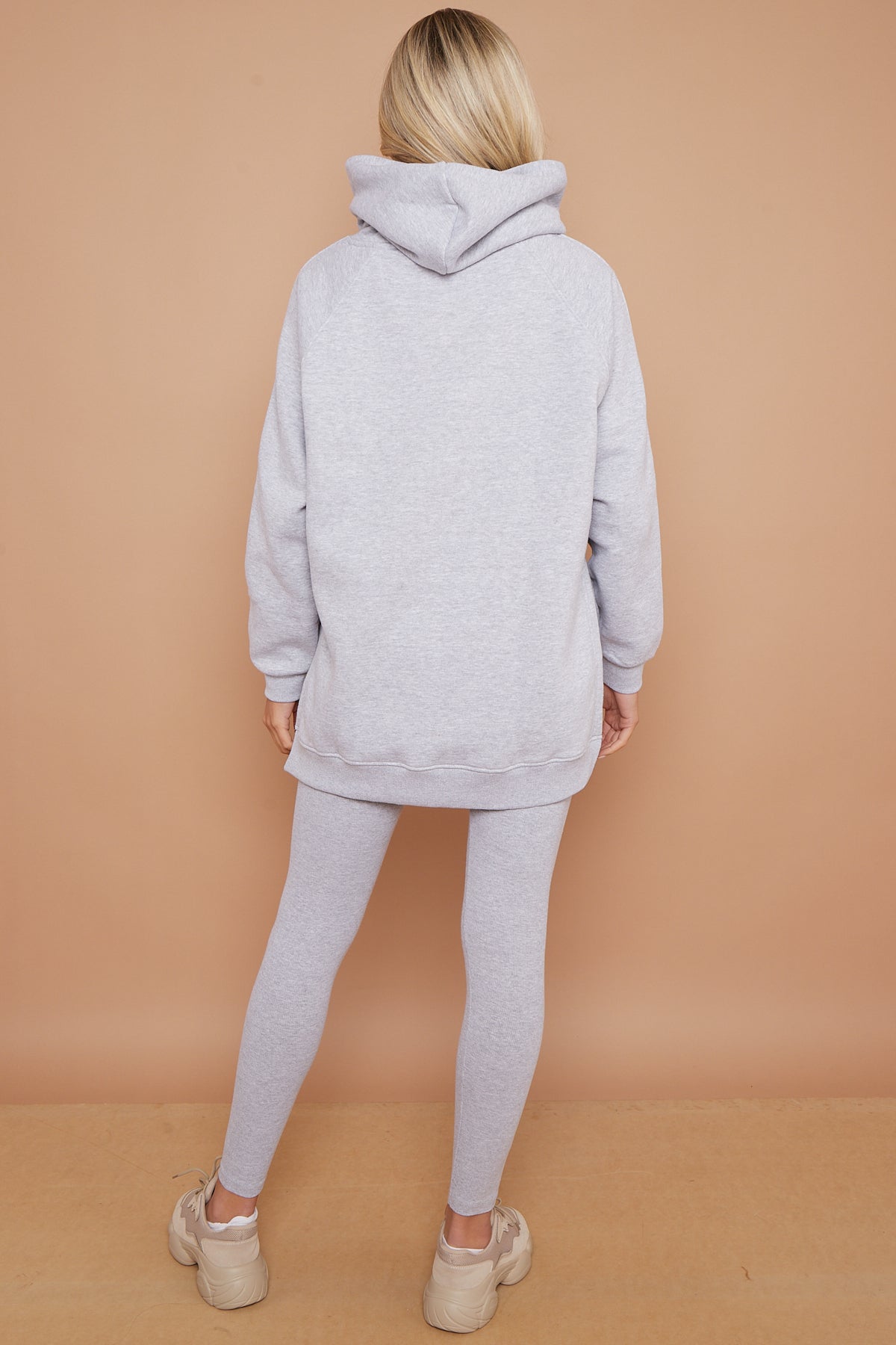 Oversized Split Sides Hoodie & Ribbed Leggings Co-ord