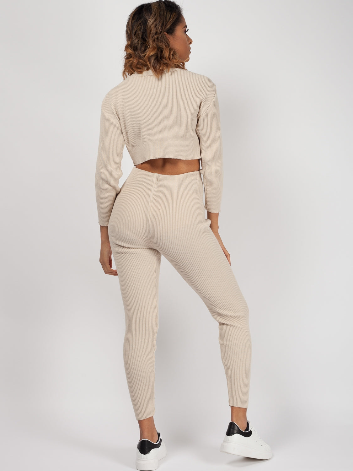 Roll Neck Knitted Ribbed Co-ord