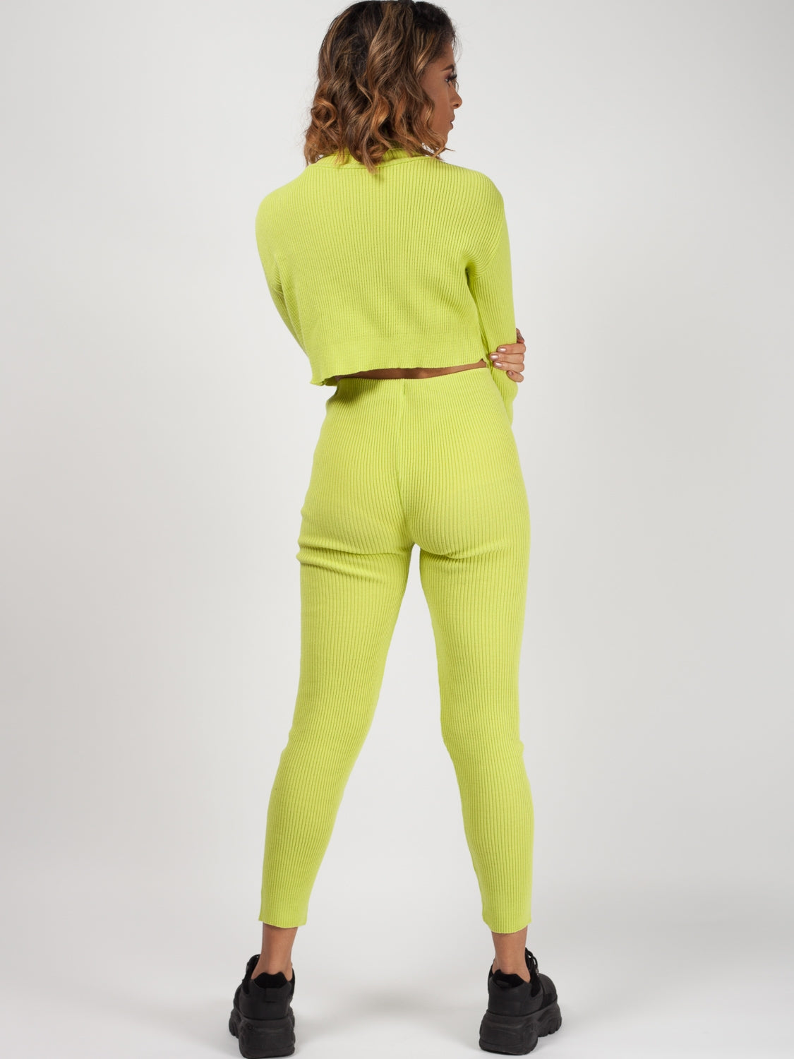 Roll Neck Knitted Ribbed Co-ord