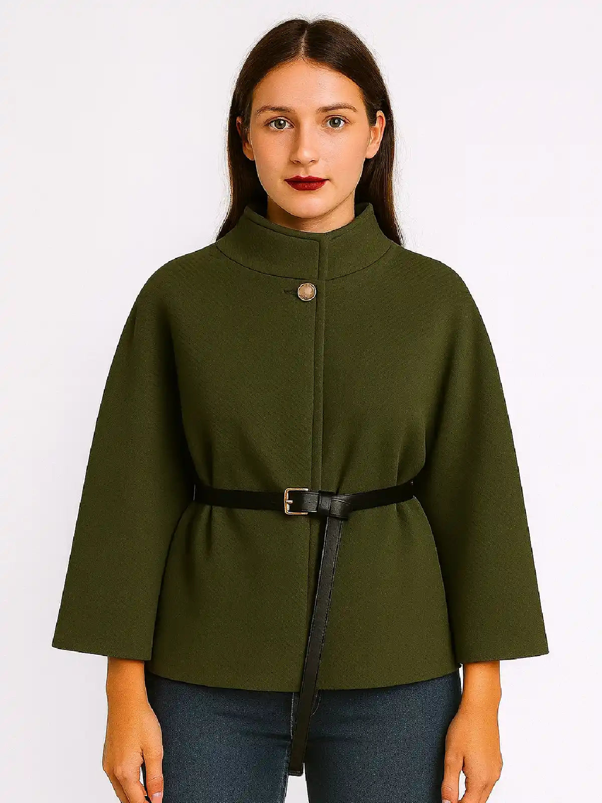 Ladies Italian Belted Cape