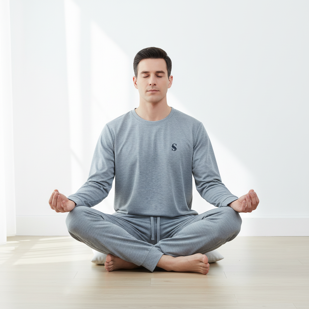 Men's Grey Pyjama Set