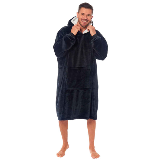 Daisy Dreamer Oversized Mens Hooded Blanket Sweatshirt With Sherpa Lining Super Soft Everyday