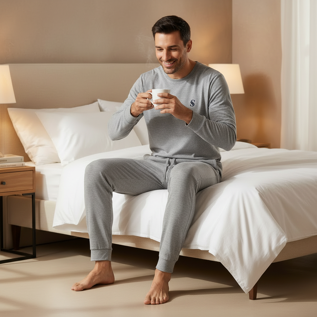 Men's Grey Pyjama Set