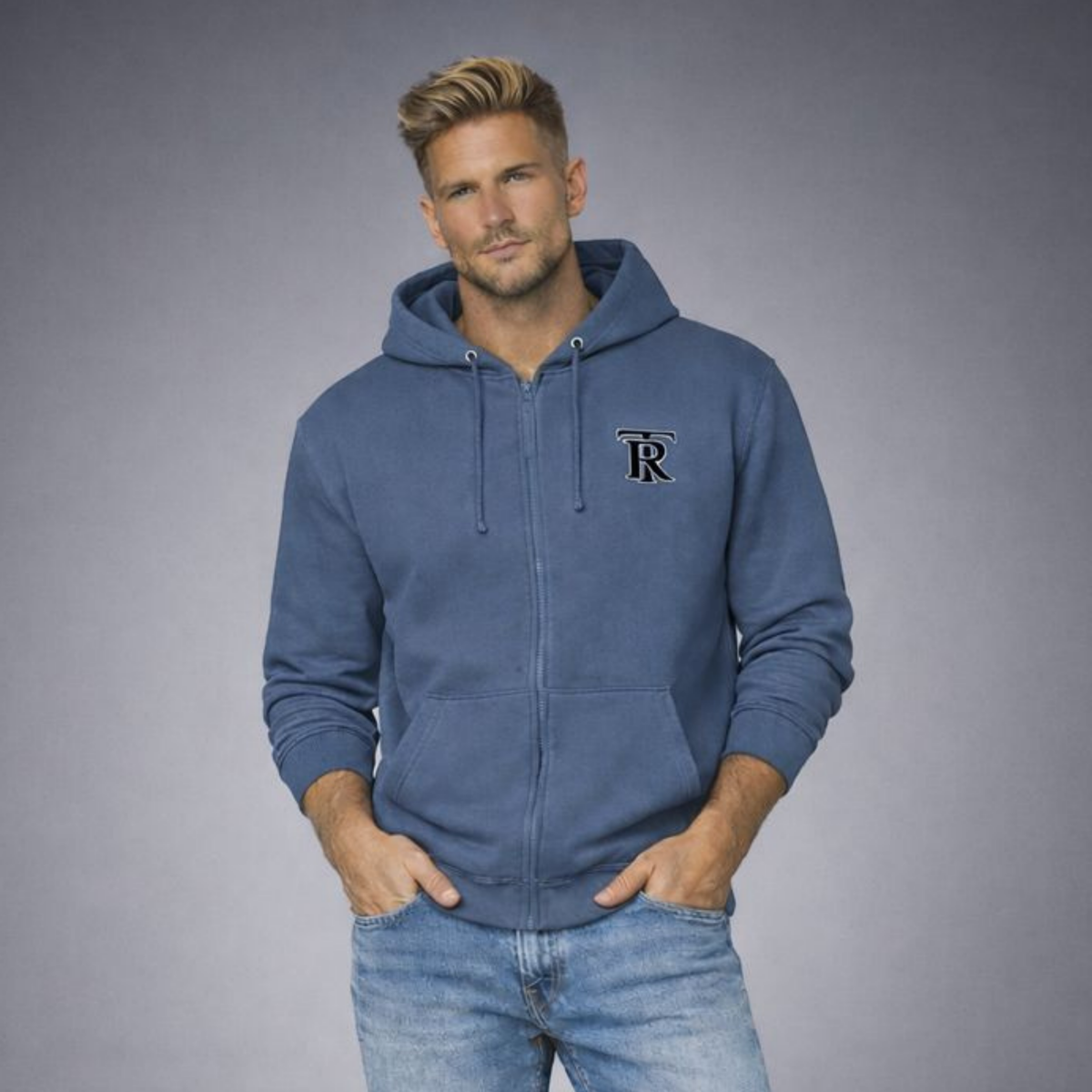 Thornbridge Rowe Men's Premium Cotton Zip-Up Hoodie