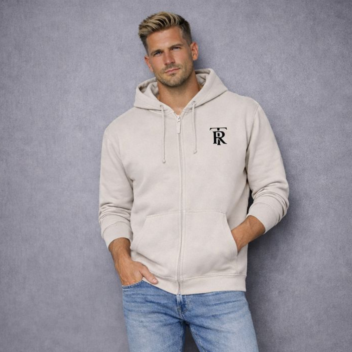 Thornbridge Rowe Men's Premium Cotton Zip-Up Hoodie