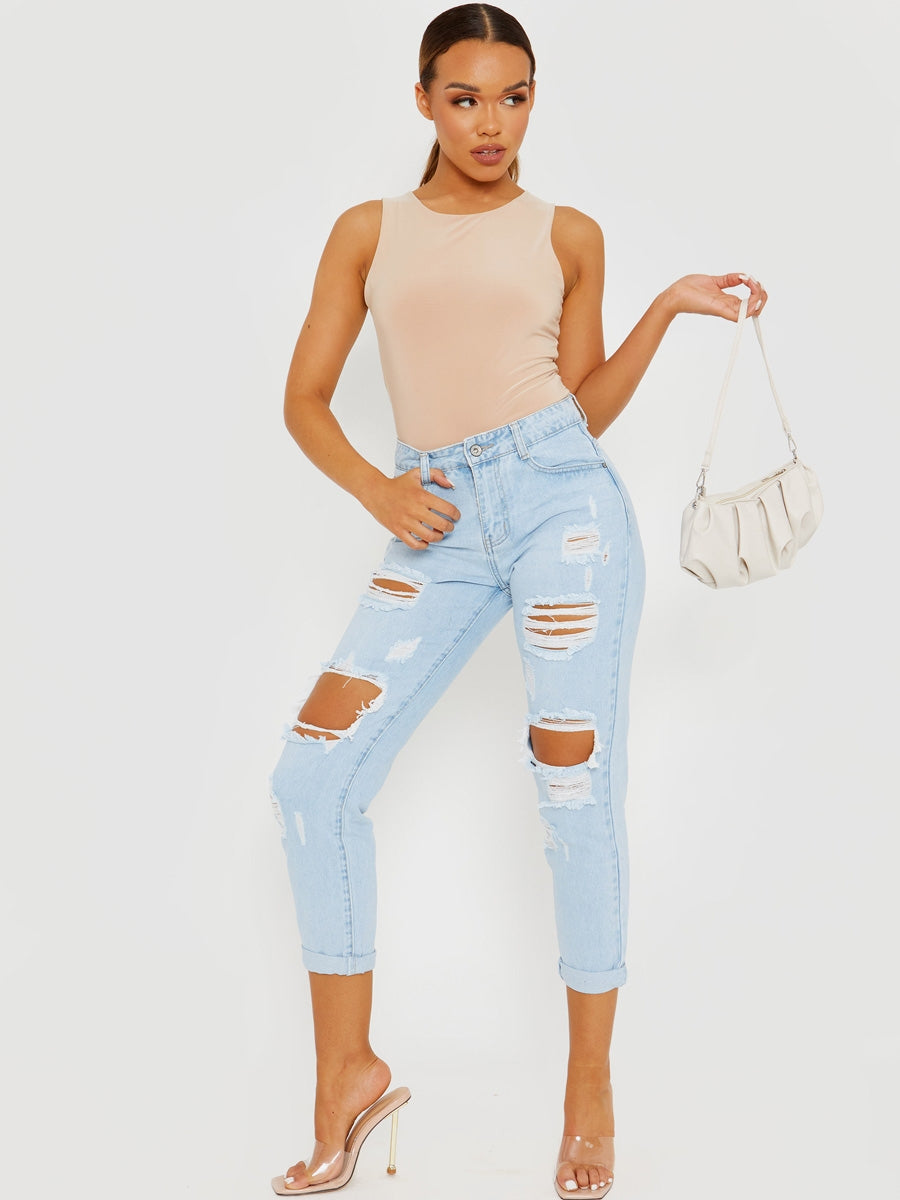 Slinky Racer Back Sleeveless Bodysuit