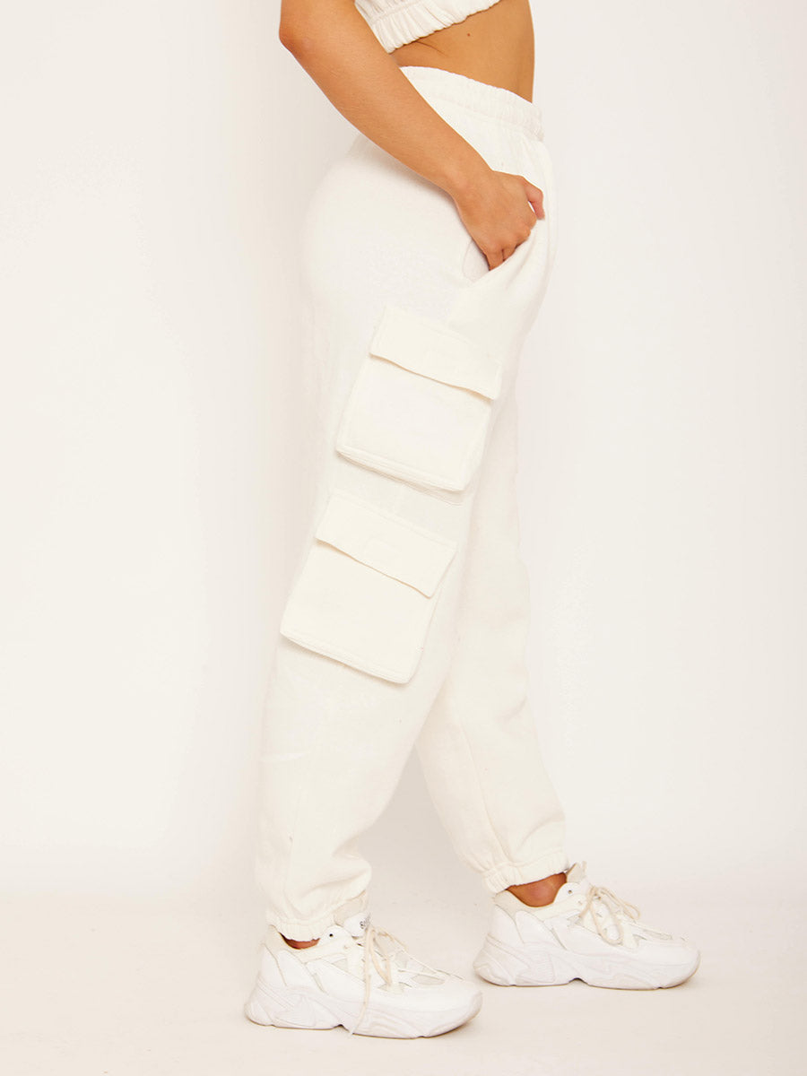 Fleeced Crop Top & Cargo Jogger Co-ord