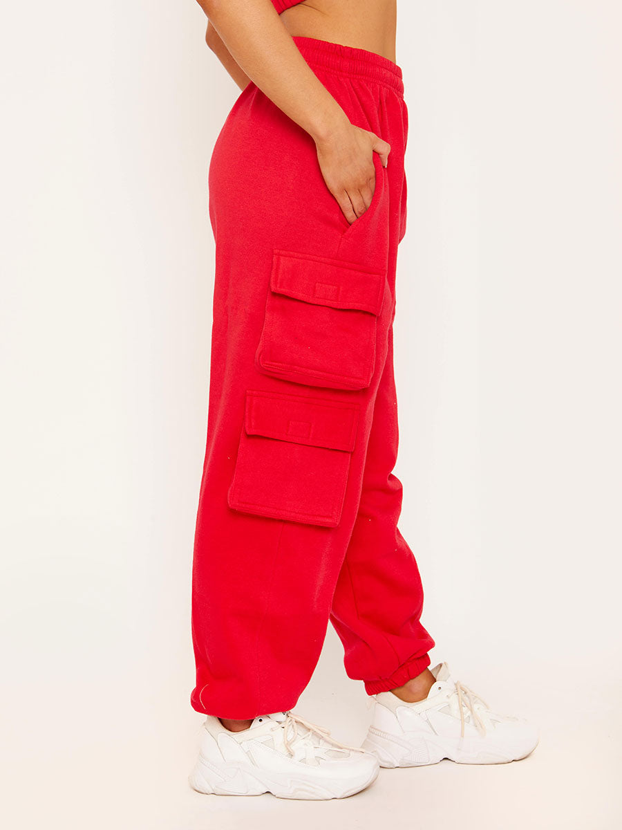 Fleeced Crop Top & Cargo Jogger Co-ord