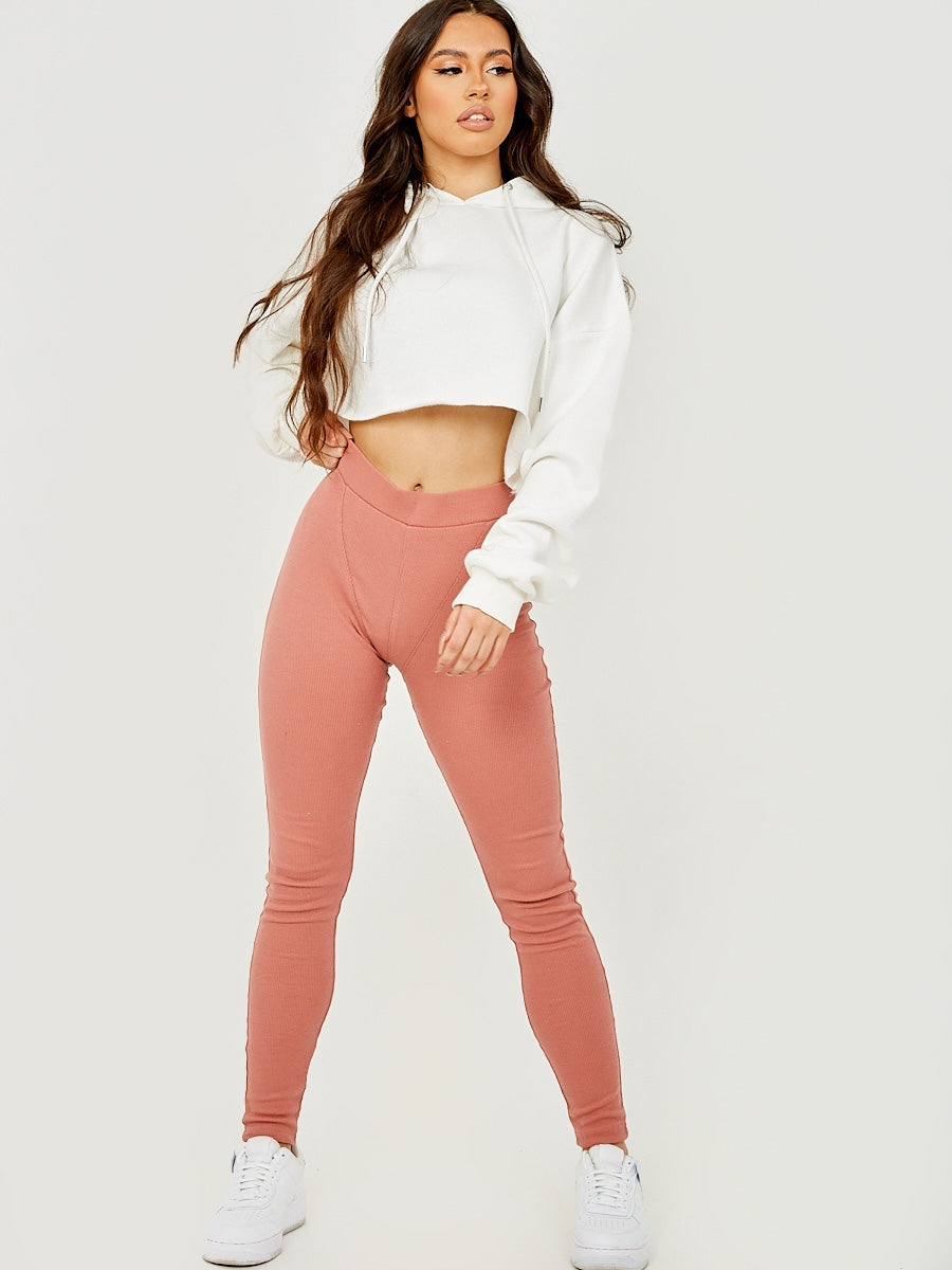 Seam Detail Ribbed Leggings