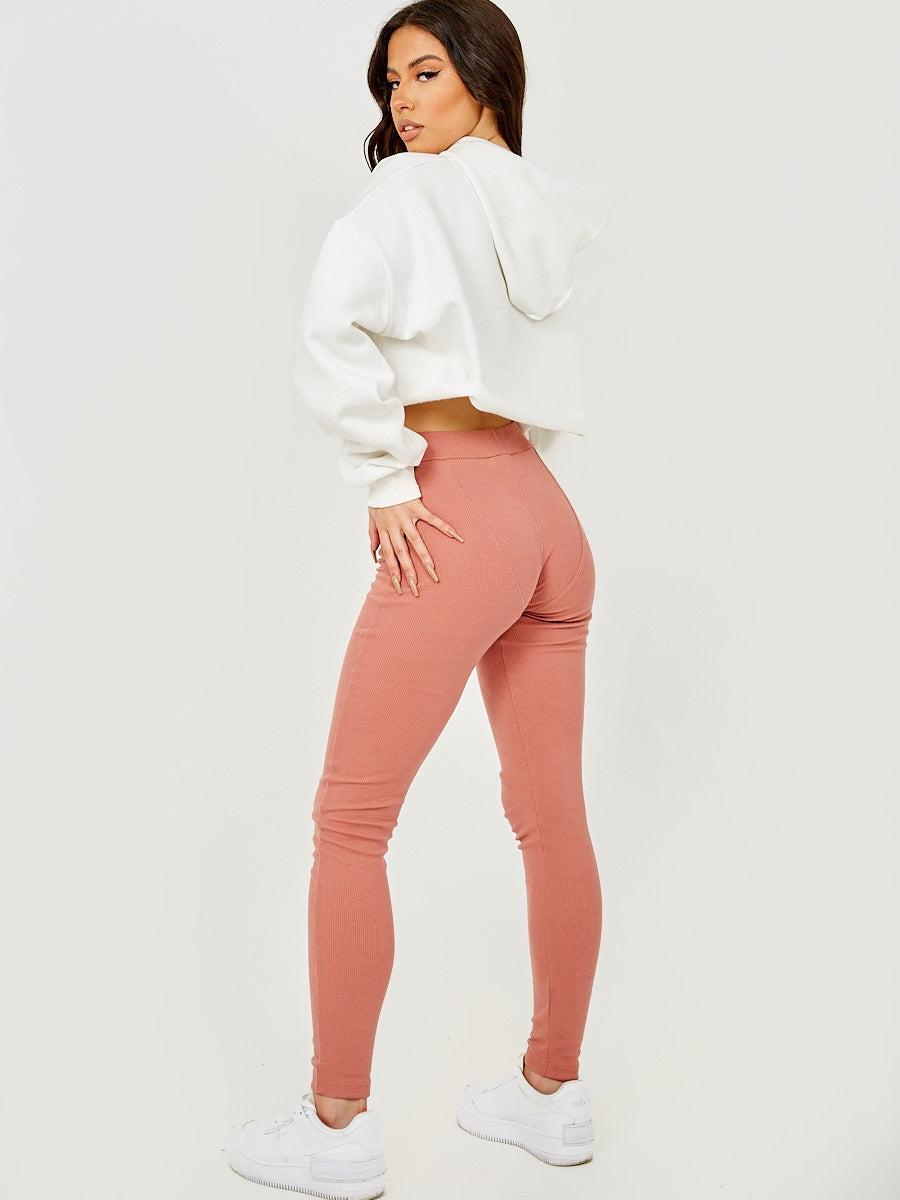 Seam Detail Ribbed Leggings