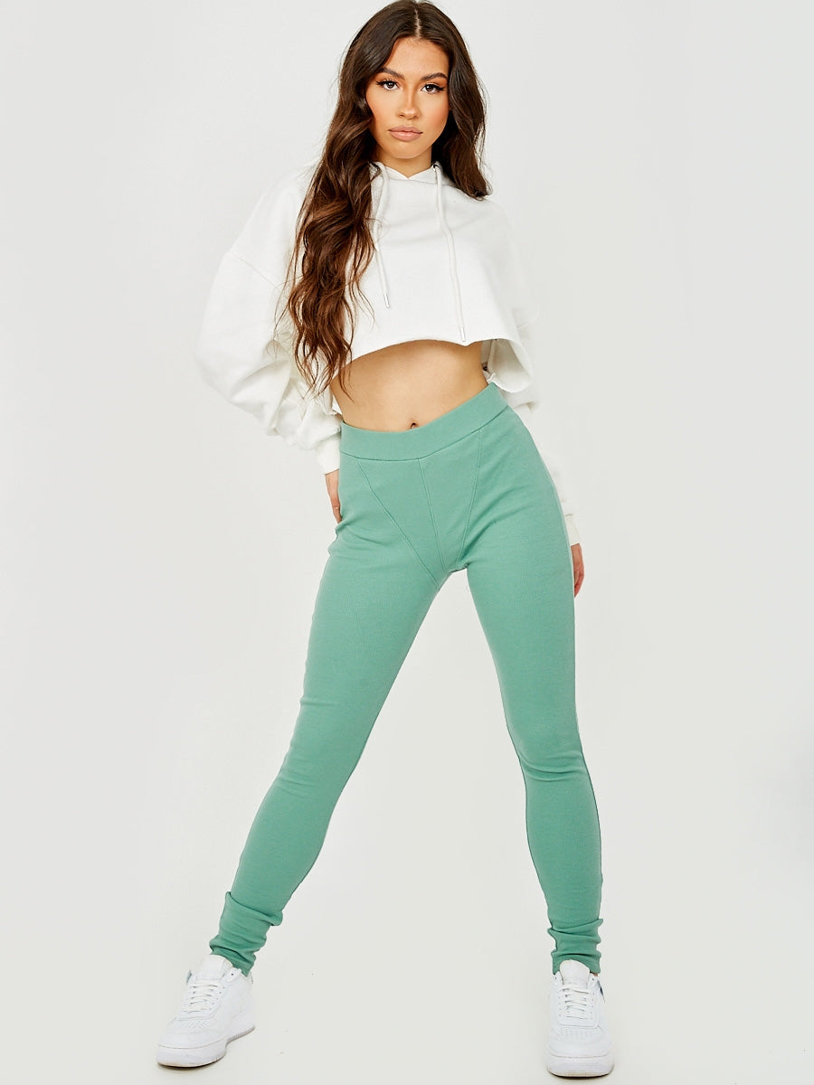Seam Detail Ribbed Leggings