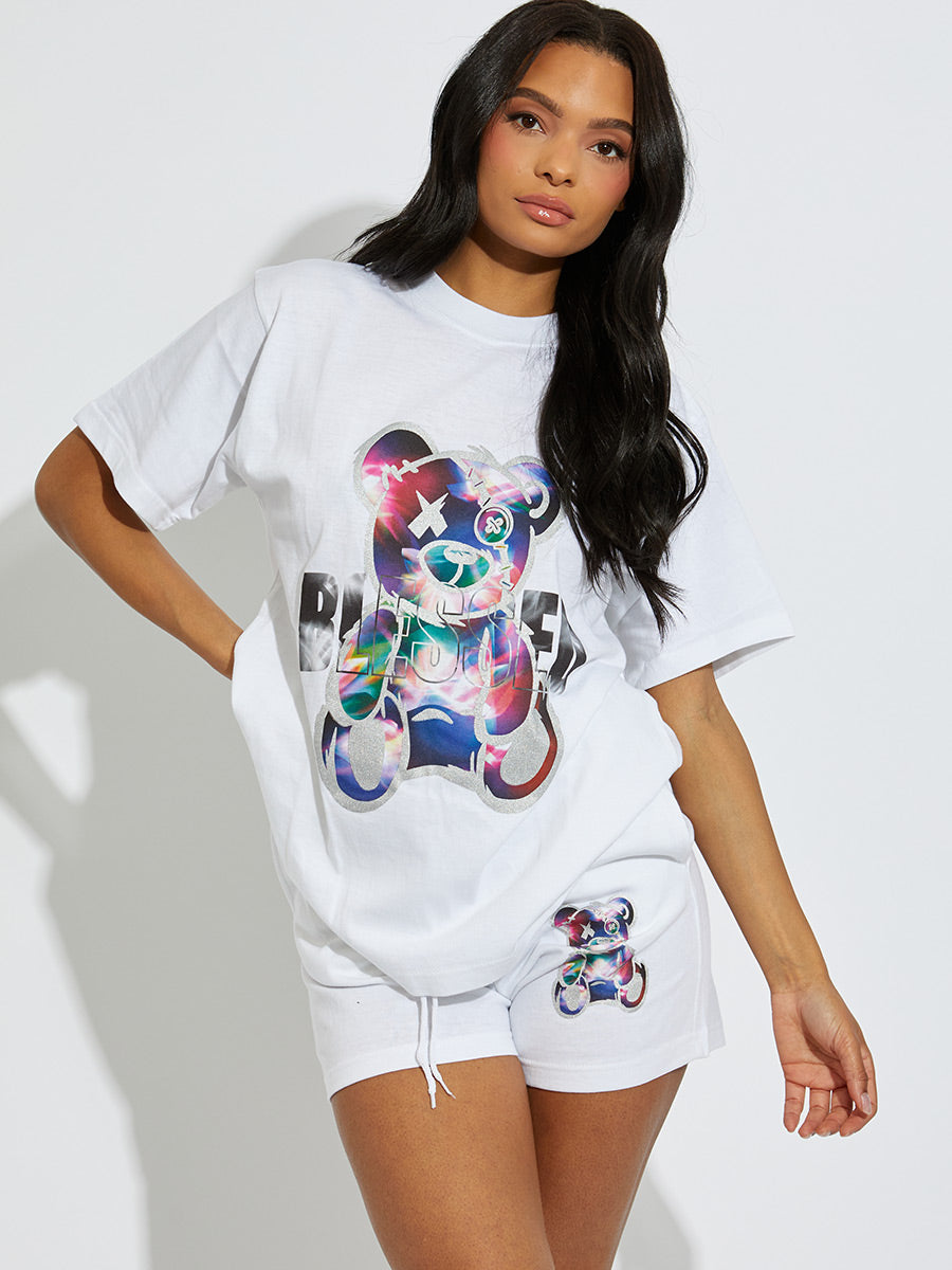 Blessed Teddy Oversized T-Shirt & Shorts Co-ord