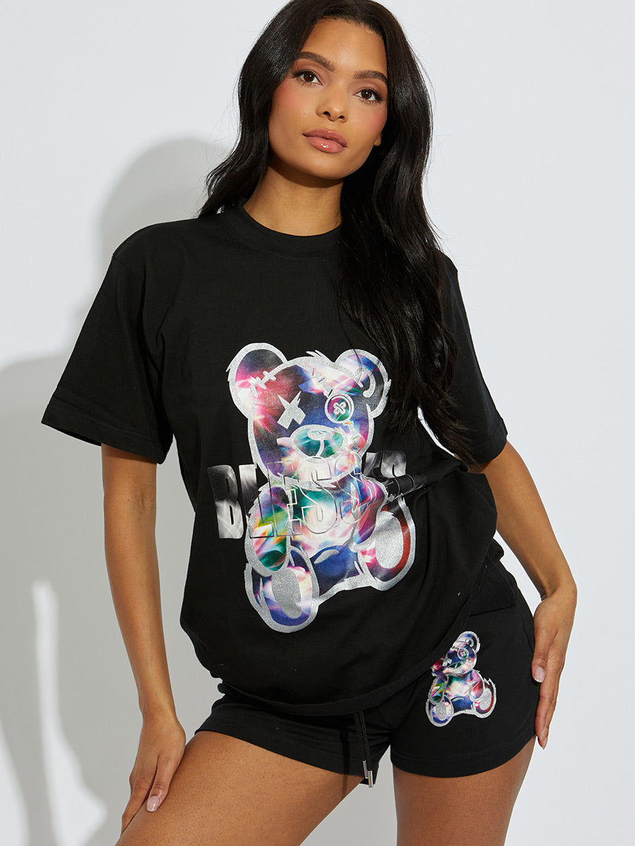 Blessed Teddy Oversized T-Shirt & Shorts Co-ord