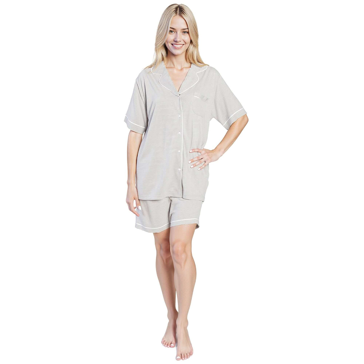 Daisy Dreamer Grey Short Pyjama Set | Elvoro
